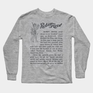 Robin Hood - Sherwood Forest - Little John - Children's book Long Sleeve T-Shirt